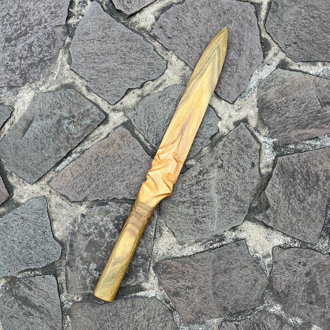 我贩剑　魔剑　回道谓来　绿檀 艺术木刀　手工木剑　妖刀 - 摆饰 - 木头 绿色
