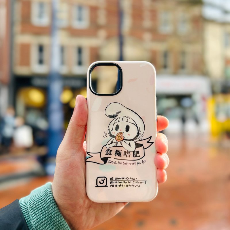 Hipster Creamy 食极唔肥 - 防撞手机壳 - 手机壳/手机套 - 塑料 粉红色
