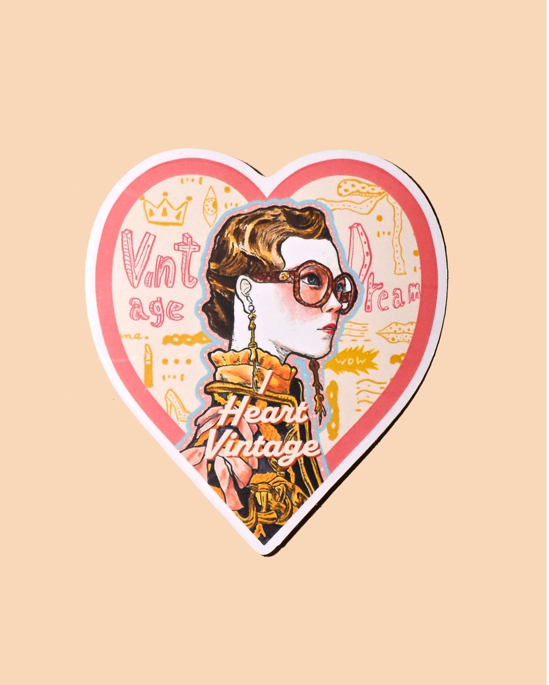 I Heart Vintage 插画贴纸 - 贴纸 - 纸 多色
