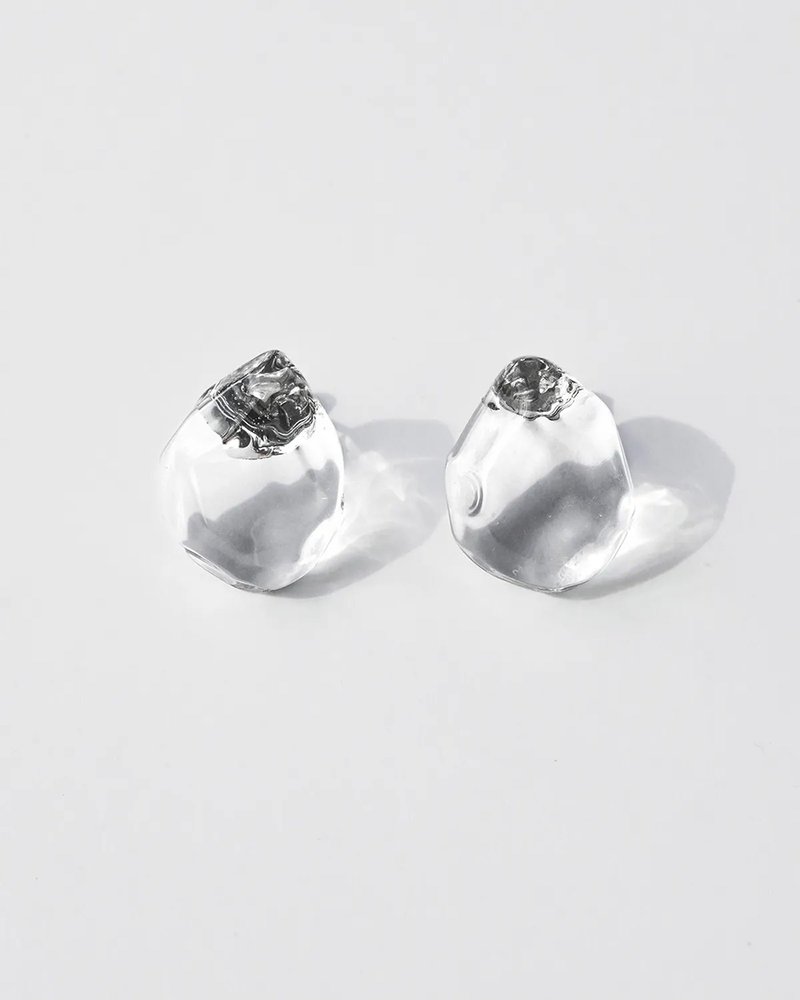 Hario手工玻璃耳环 - 冰滴 (HAA-IP-P) - 耳环/耳夹 - 玻璃 透明