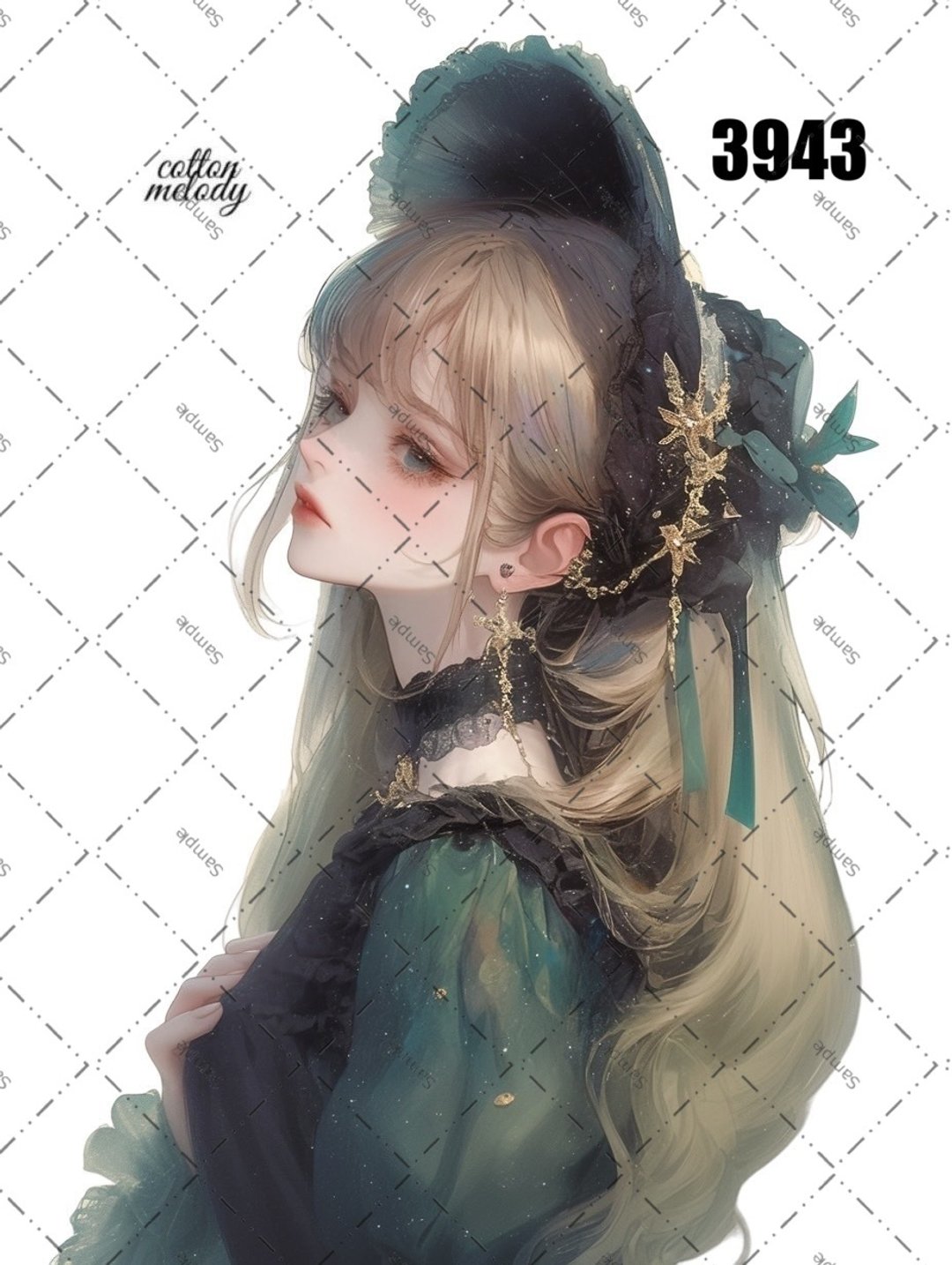 original sticker no.3943 人物贴纸 原创贴纸 原创人物贴纸 装饰贴纸 cotton melody - 贴纸 - 纸 