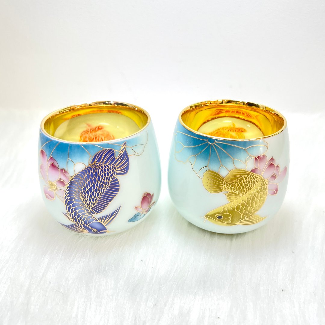 双色龙吐珠茗茶杯 | 身心灵产品 - 玻璃杯 - 玻璃 多色