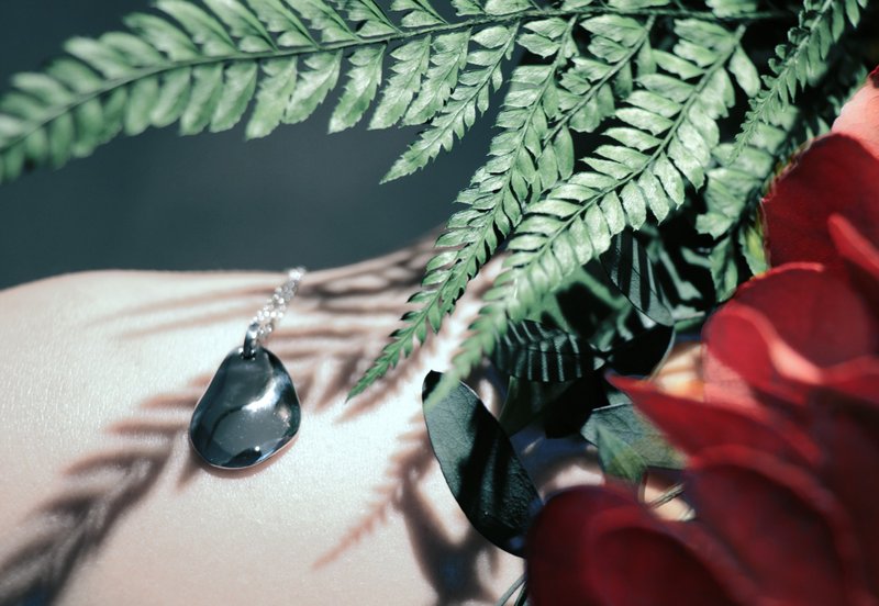 旅人系列 | 水滴项链 - 长链 - 银 