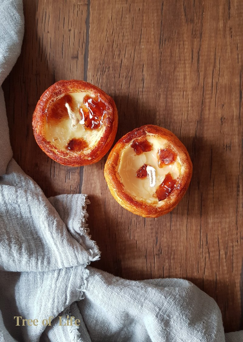 【拟真蜡烛】蛋塔2入_食物蜡烛_创意研发 - 蜡烛/烛台 - 蜡 橘色