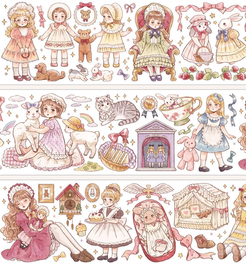 落日橱窗 PET 纸胶带 3D珠光 - 贴纸 - 其他材质 多色