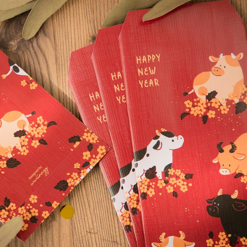 【限量贩售】新年红包袋-哞禧哞禧 - 红包/春联 - 纸 红色