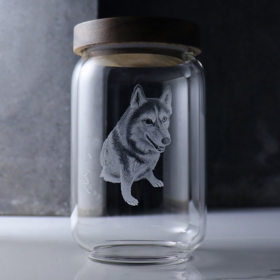 15cm【宠物骨灰罐】适合猫狗毛小孩在天堂明亮纯净的家 画像定制 - 订制抱枕/饰品 - 玻璃 咖啡色