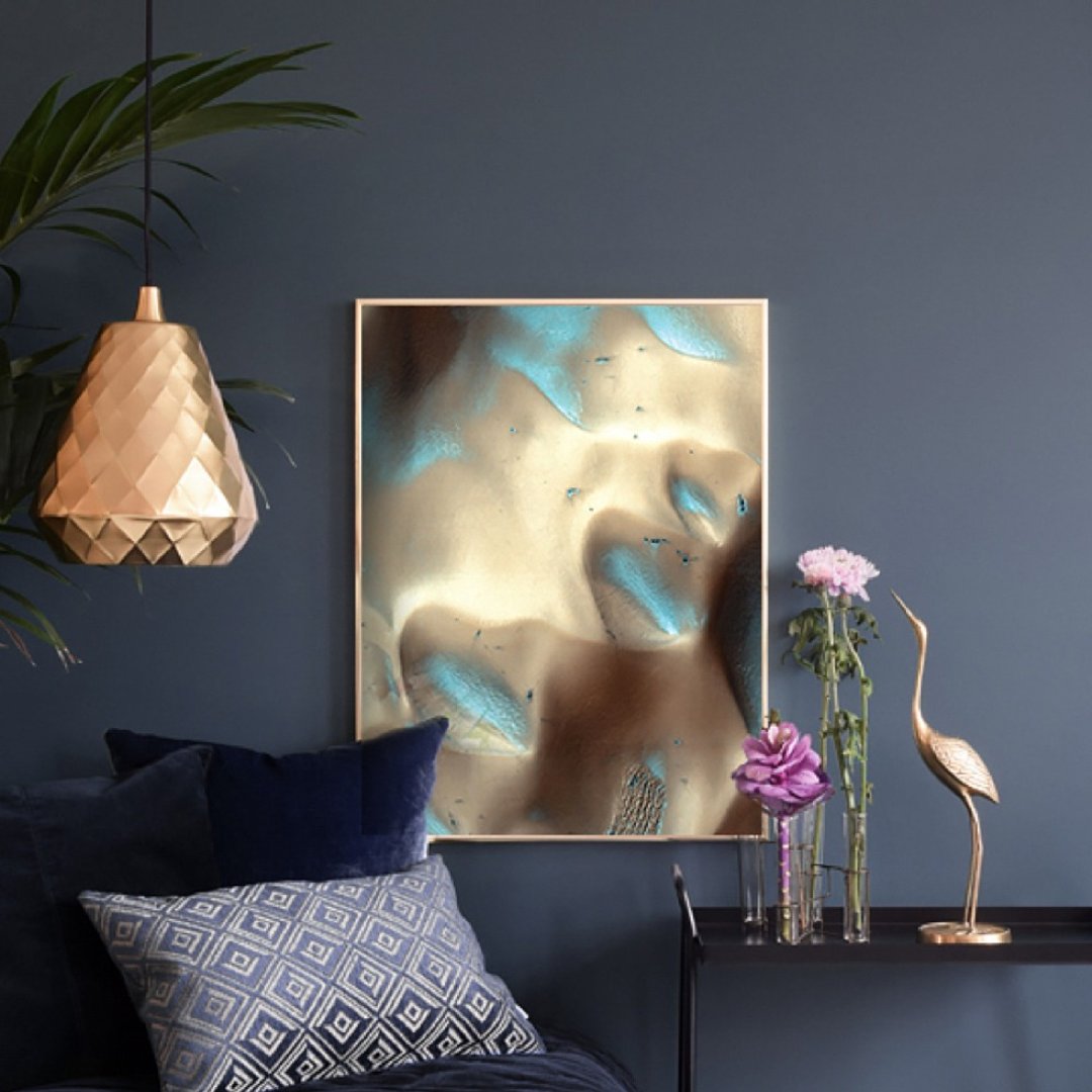 火星地貌 – 金沙细细/画/工作室/北欧风/房间挂画/复制画/送礼 - 海报/装饰画/版画 - 其他材质 金色