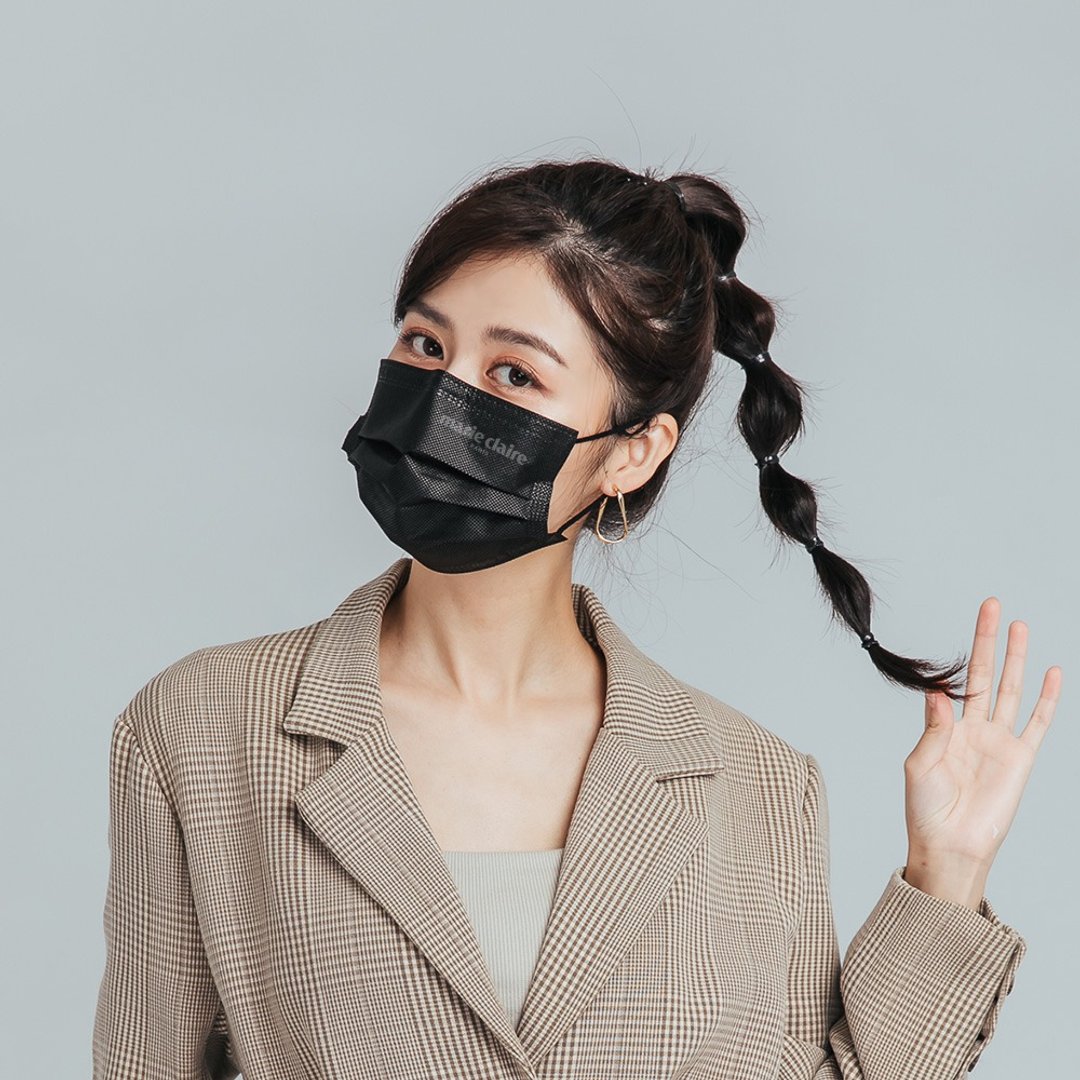 【ONEDER旺达】美丽佳人平面医疗口罩(30入)-墨岩黑 Marie Claire - 口罩 - 其他材质 黑色