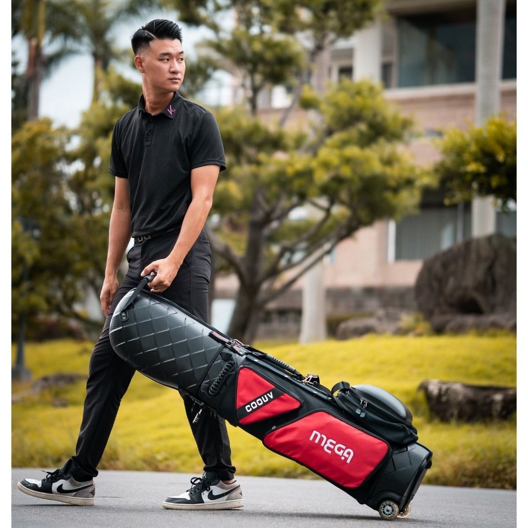 【MEGA GOLF】 PRO铁甲武士硬壳球袋 #9239 出国旅游 旅行球袋 - 运动配件 - 其他材质 黑色
