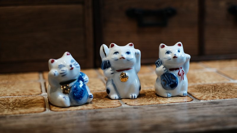 陶瓷迷你招财猫组 - 摆饰 - 陶 