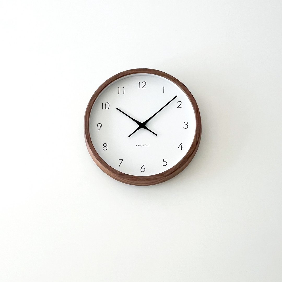 KATOMOKU muku clock 7 核桃 (km-93WA) 挂钟 日本制造 - 时钟/闹钟 - 木头 咖啡色
