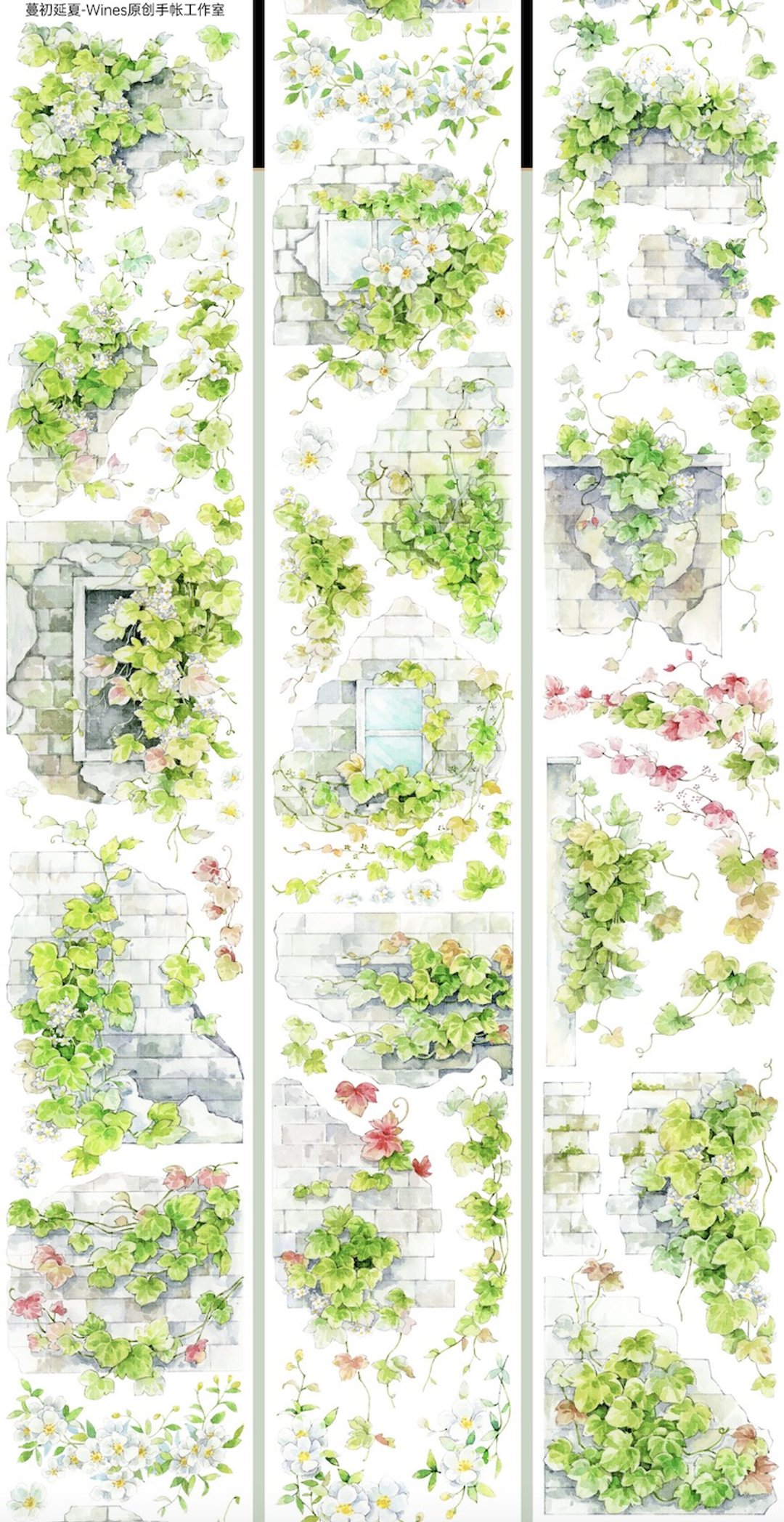 蔓初延夏 PET 纸胶带 贝壳光 10米卷 - 纸胶带 - 其他材质 多色