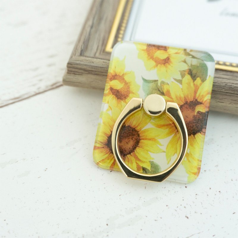 智能手机戒指【水彩向日葵】向日葵 向日葵 向日葵花痴FM02U - 手机配件 - 塑料 黄色