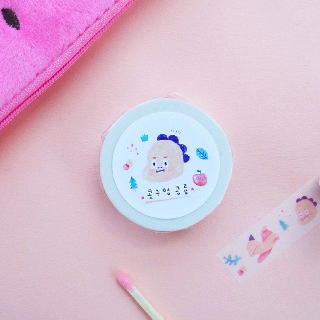 Coco Dino Masking Tape - 纸胶带 - 纸 紫色