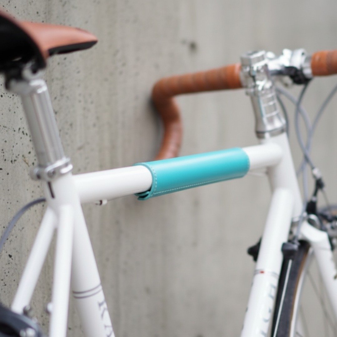 自行车 管材上盖 保护套 真皮 皮革 松石蓝 适用于公路车 登山车 Brompton - 自行车/周边 - 真皮 绿色