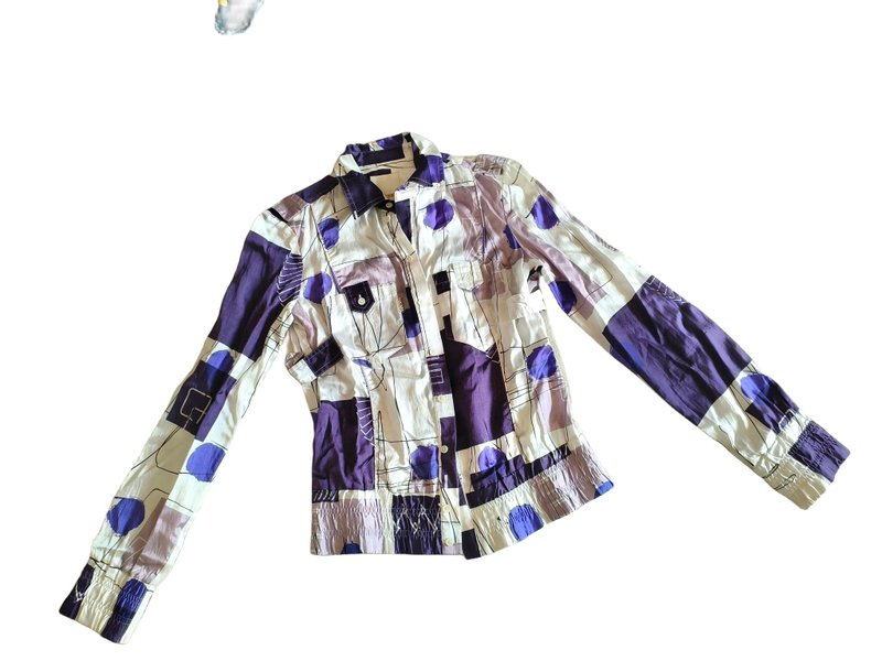 Diesel 中古 印花小外套 - 女装上衣 - 防水材质 紫色