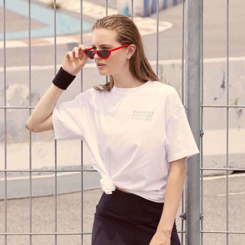 WB T-Shirt - Self Love - 女装运动衣 - 棉．麻 白色