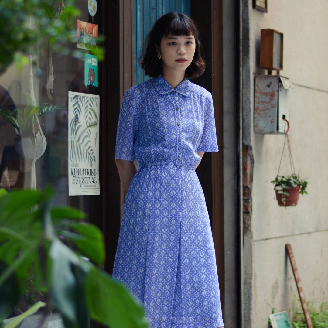欧紫 |  日本古着短袖洋服 - 洋装/连衣裙 - 其他材质 多色