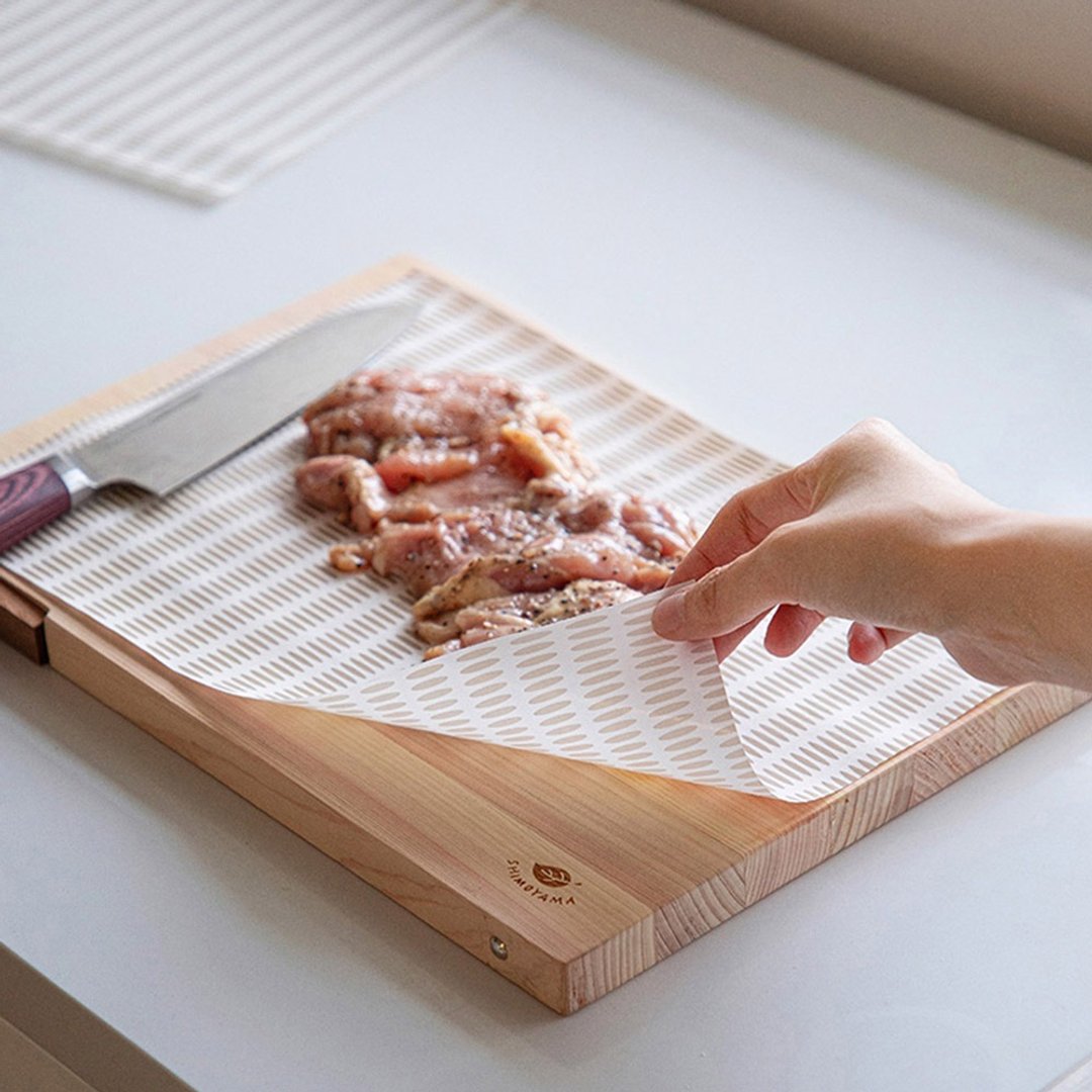 日本霜山 多用途双面耐油纸/气炸锅烘焙纸/砧板垫(30入/包)x3包组 - 托盘/砧板 - 纸 白色