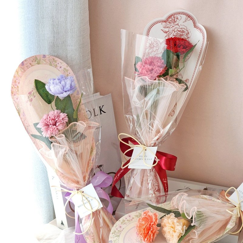 G69宫廷风香氛康乃馨花束 / 母亲节花束 香皂花康乃馨 香氛花束 - 干燥花/捧花 - 植物．花 