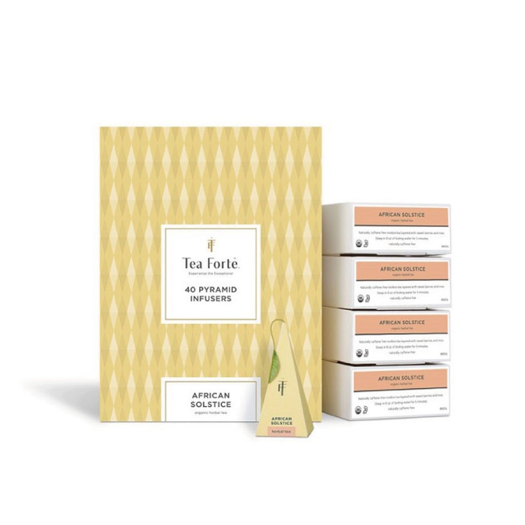 Tea Forte 40入金字塔型丝质茶包 - 南非红叶茶 - 茶 - 新鲜食材 