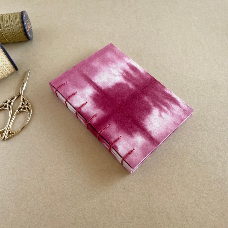 对开式装订 A6 笔记本 板染和纸 - 笔记本/手帐 - 纸 红色