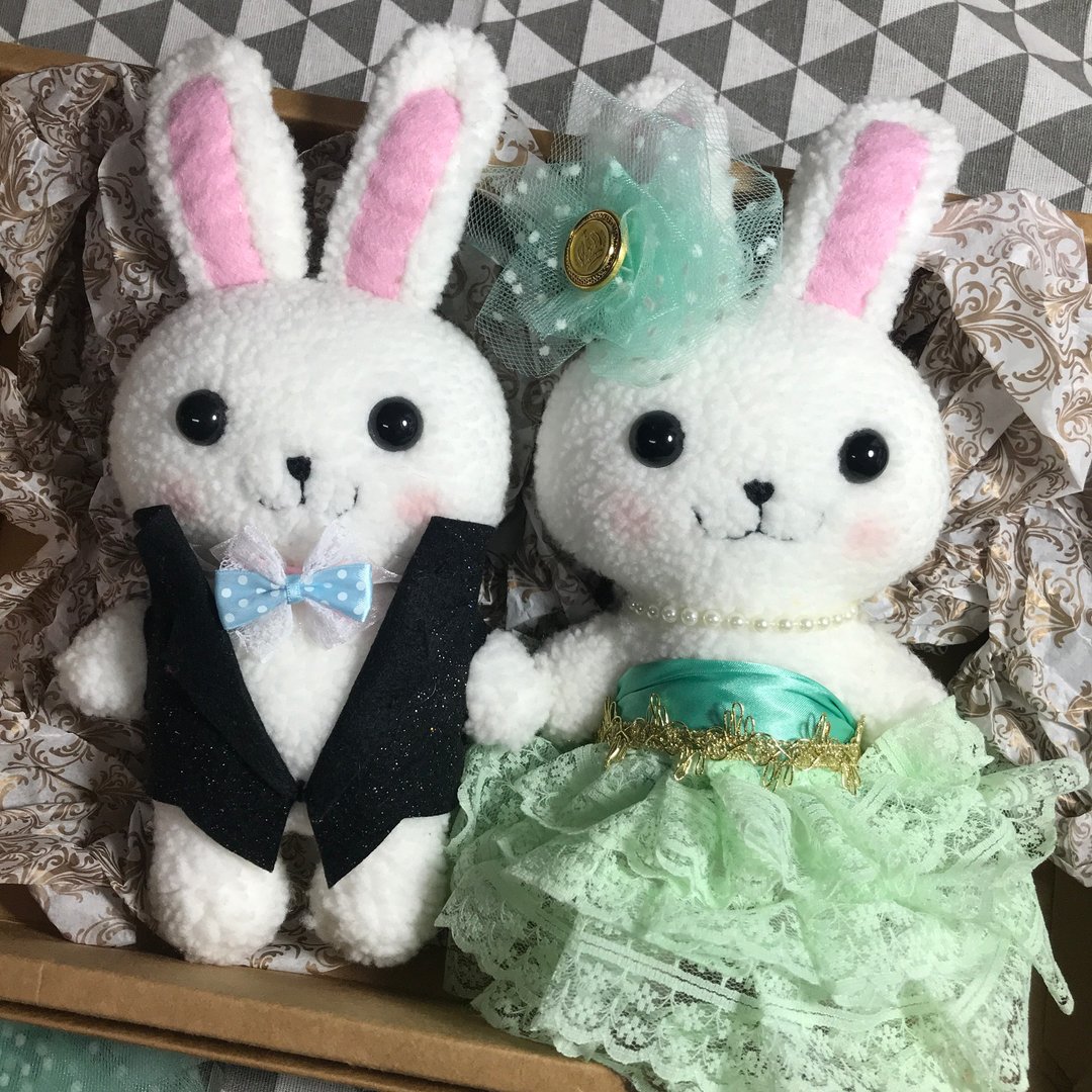 RABBIT LULU结婚兔 青苹果口味蛋糕裙礼服 婚礼摆饰 车头彩 - 摆饰 - 棉 绿色