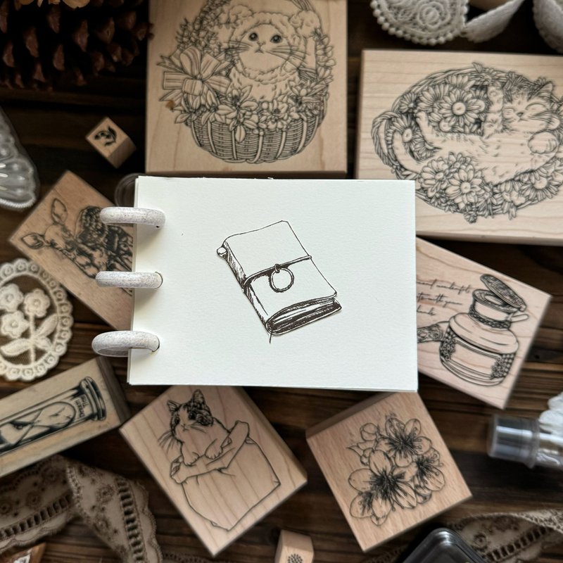 no.27 我的TN 手绘复古 / 榉木印章 - 印章/印台 - 木头 