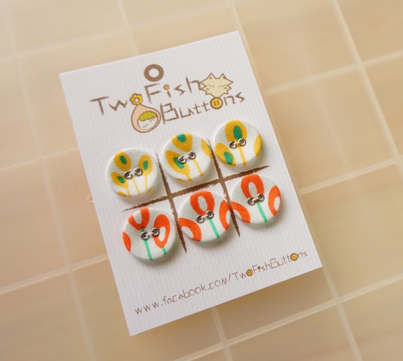 小花布钮扣 - 其他 - 其他材质 多色