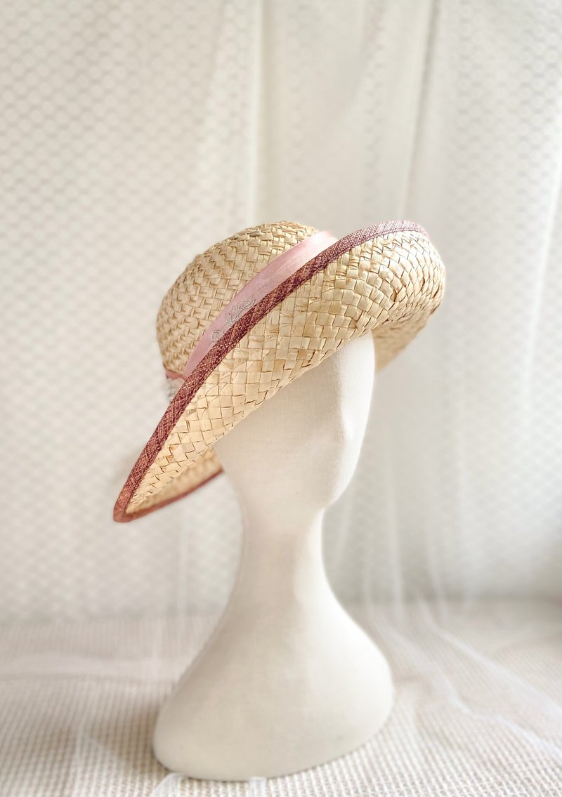 Straw hat- Rosalie - 帽子 - 植物．花 