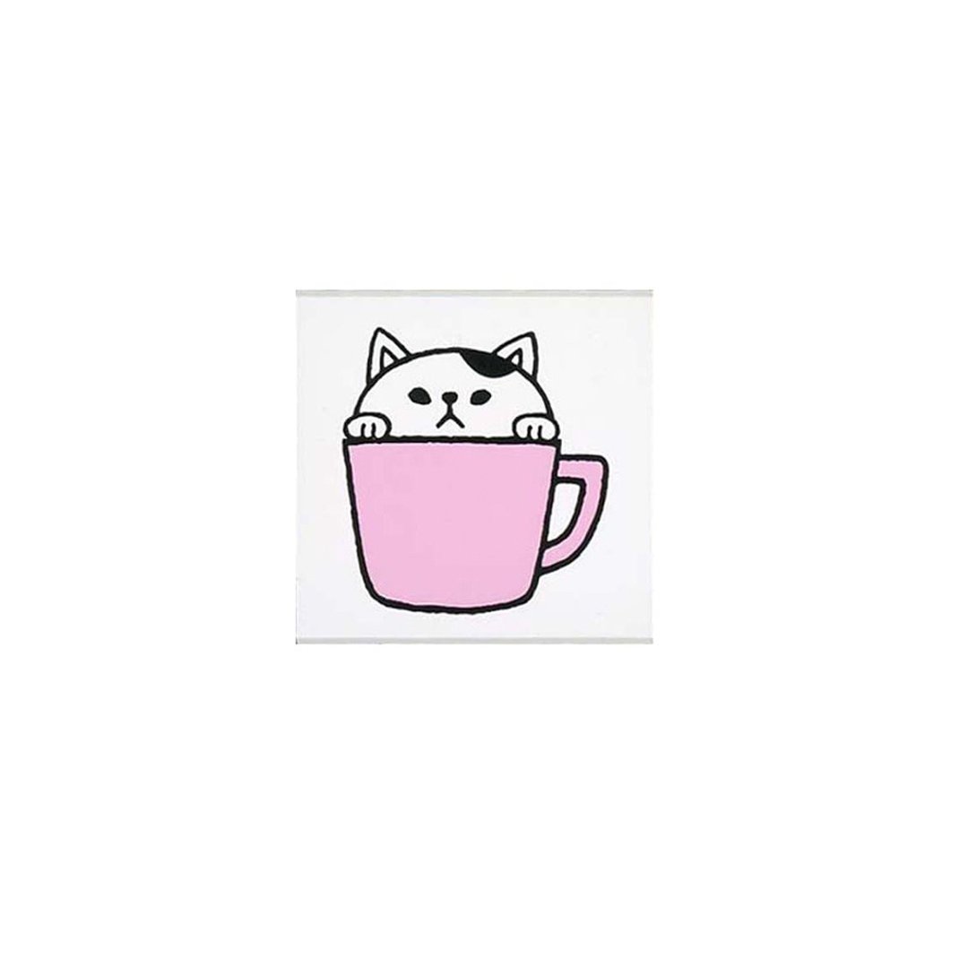 【KODOMO NO KAO】森林系职人 木印章 茶杯猫空白 - 插画/绘画/写字 - 木头 