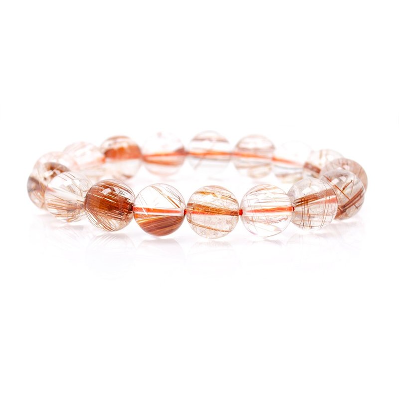 【正佳珠宝】铜钛晶 冰透铜钛晶 11.8-12.3mm 铜钛晶手珠 - 手链/手环 - 水晶 多色
