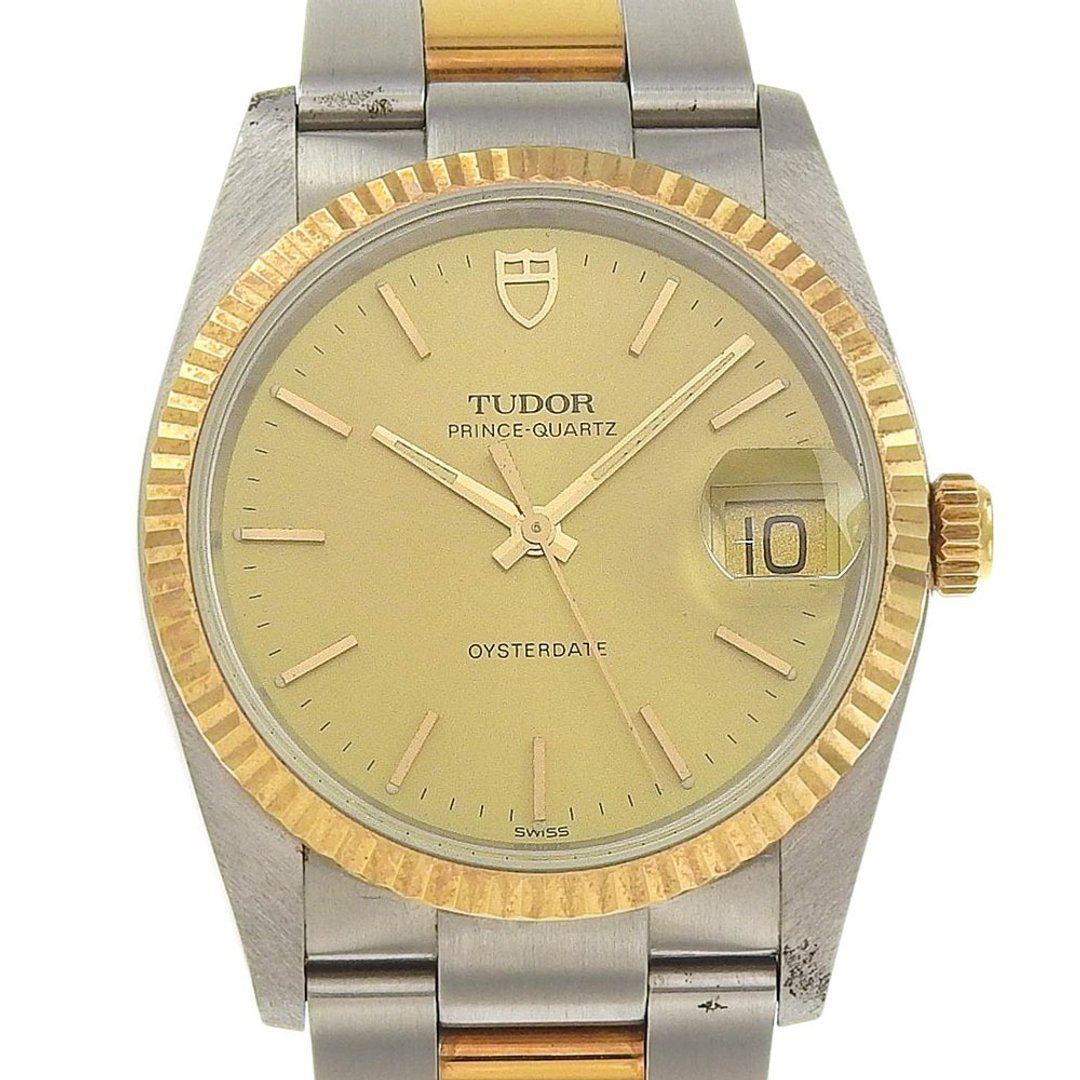 【日本直送】帝舵 TUDOR Prince 手表 Oysterdate B序号 84133 不锈钢 石英 指针式显示 金色表盘 男士【二手】 - 女表 - 不锈钢 金色