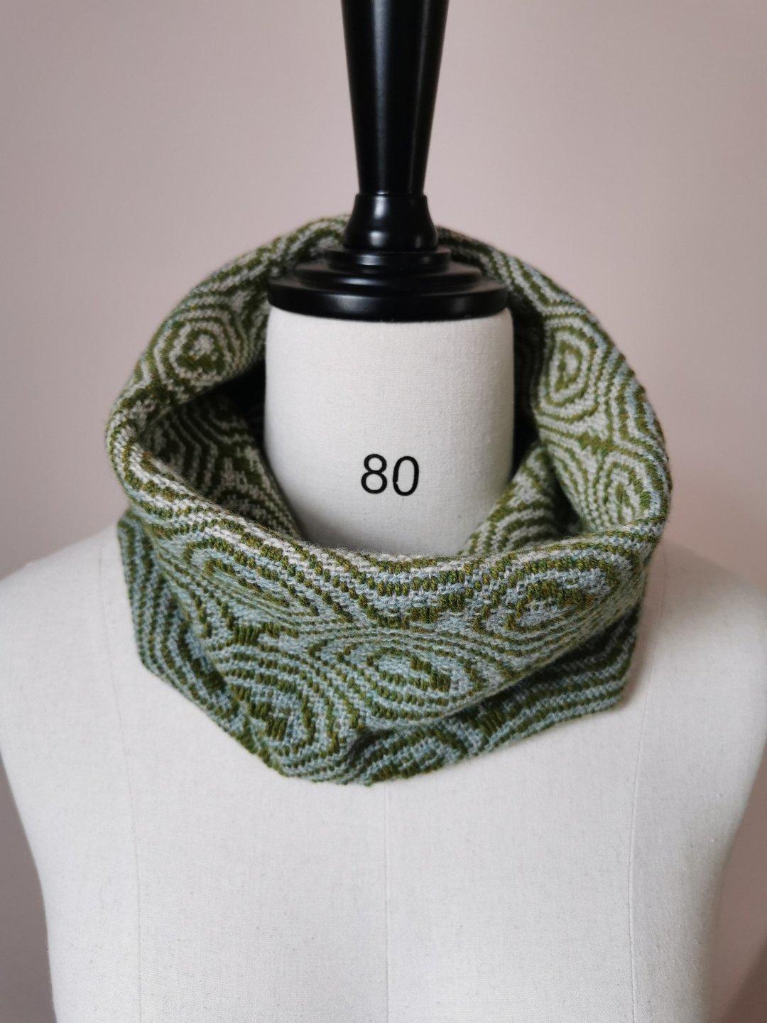 Handwoven by Carina | 手织纯牦牛绒脖围 - 围巾/披肩 - 羊毛 绿色
