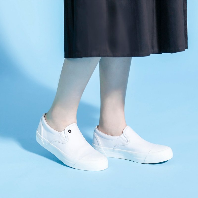 【经典原创】Clogs 经典学院懒人鞋_CLS001_白 - 女款休闲鞋 - 真皮 白色