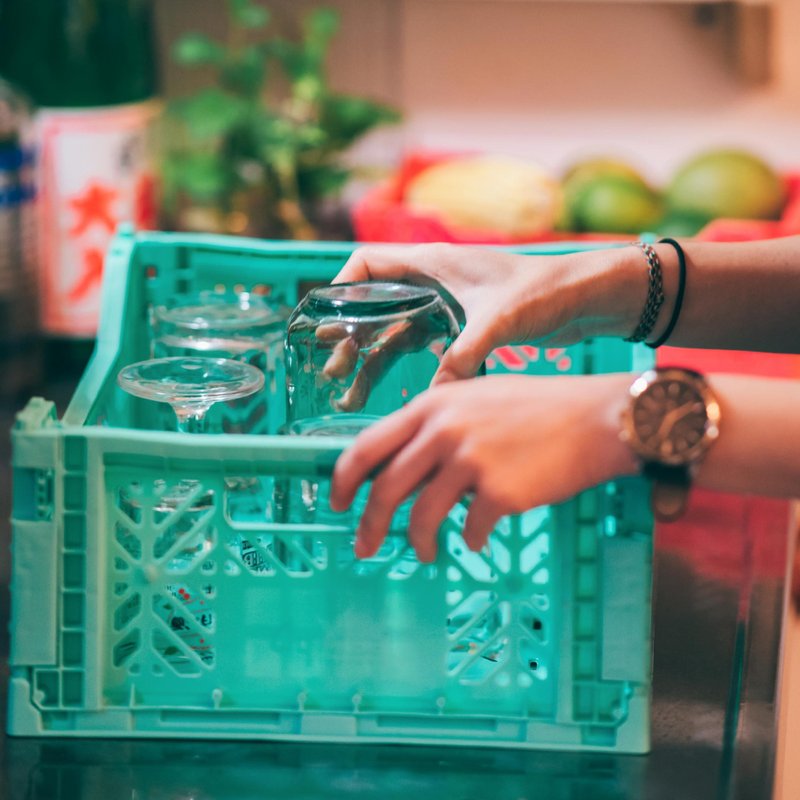 土耳其Aykasa折叠收纳篮(M)-薄荷绿 - 收纳用品 - 塑料 