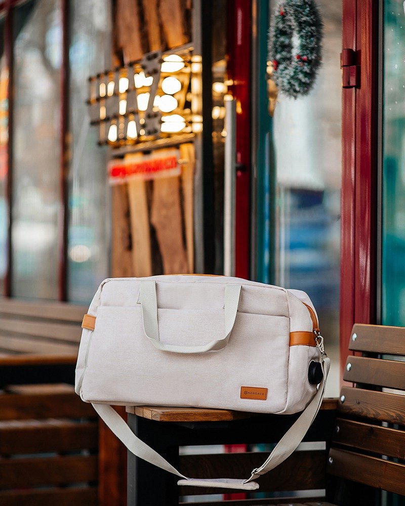 【外游法宝 】Siena 行李袋旅行包-双色可选 米色 防泼水 大容量 - 手提包/手提袋 - 聚酯纤维 