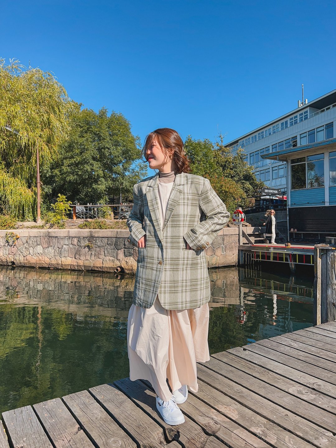 Blazer 麻布 西装外套 green - 女装西装外套/风衣 - 棉．麻 绿色
