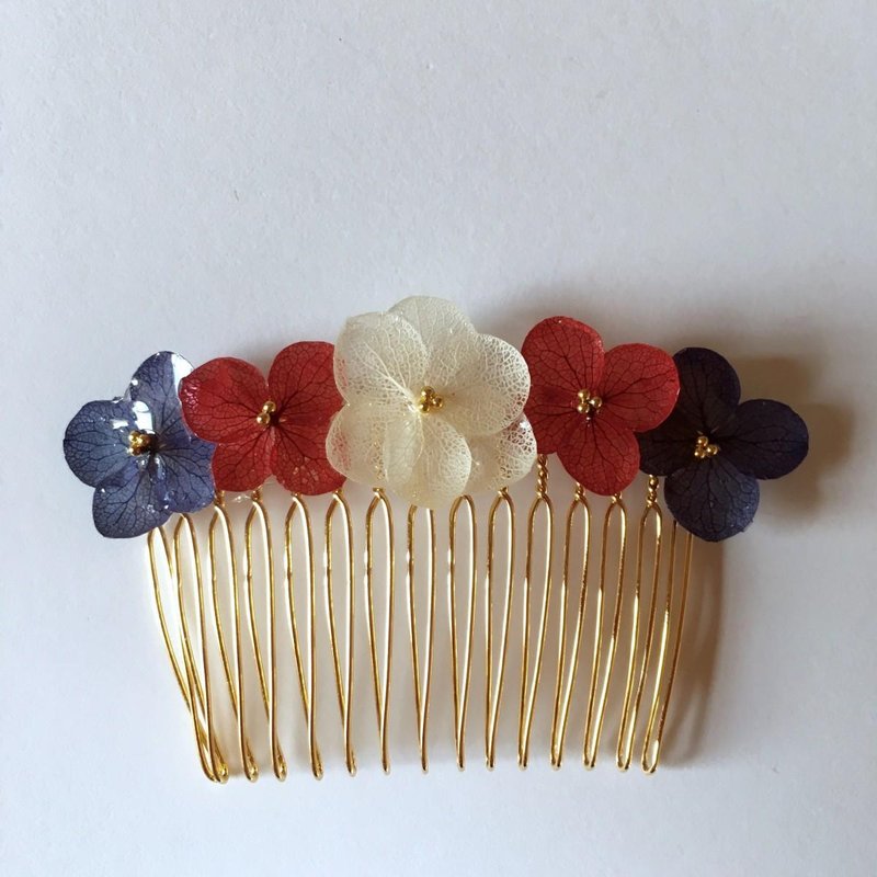 Hydrangea's Hair Comb*Berry Color* - 发饰 - 植物．花 红色