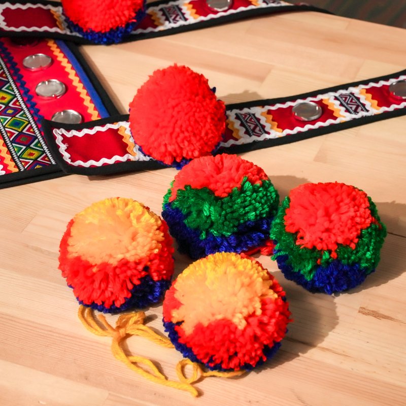 【原风艺站】三层丰满型毛线球 | 原住民 族服 台湾印象 - 其他 - 其他人造纤维 多色