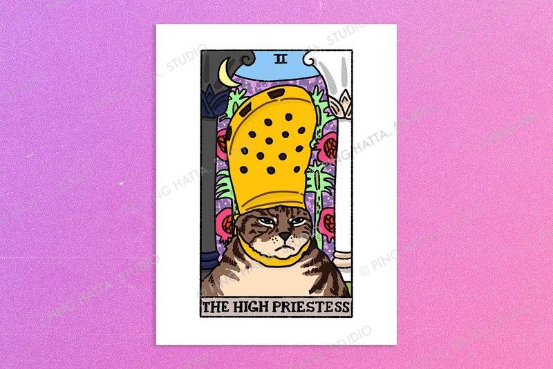 The High Priestess Croc Cat Meme Art Poster - 海报/装饰画/版画 - 纸 