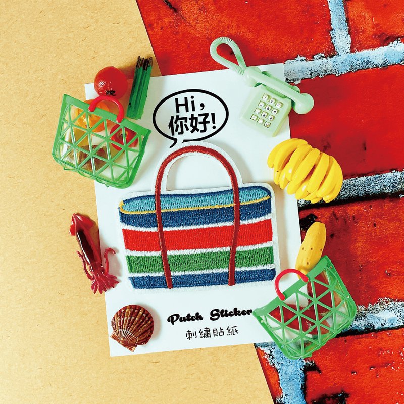 刺绣贴纸-茄芷袋 - 贴纸 - 绣线 多色