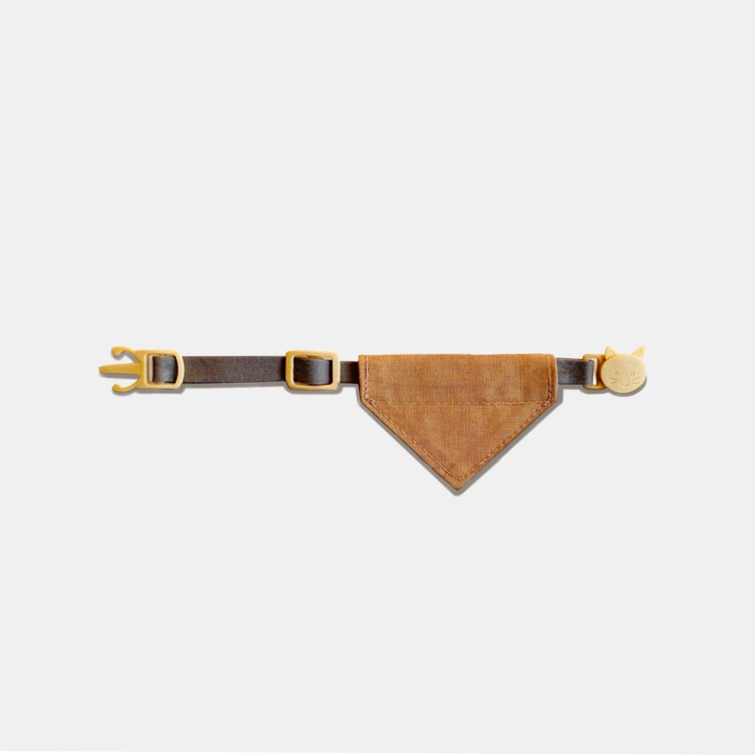 简约手工定制小猫项圈 | Chipmunk Brown Breakaway Cat Collar - 项圈/牵绳 - 棉 灰色
