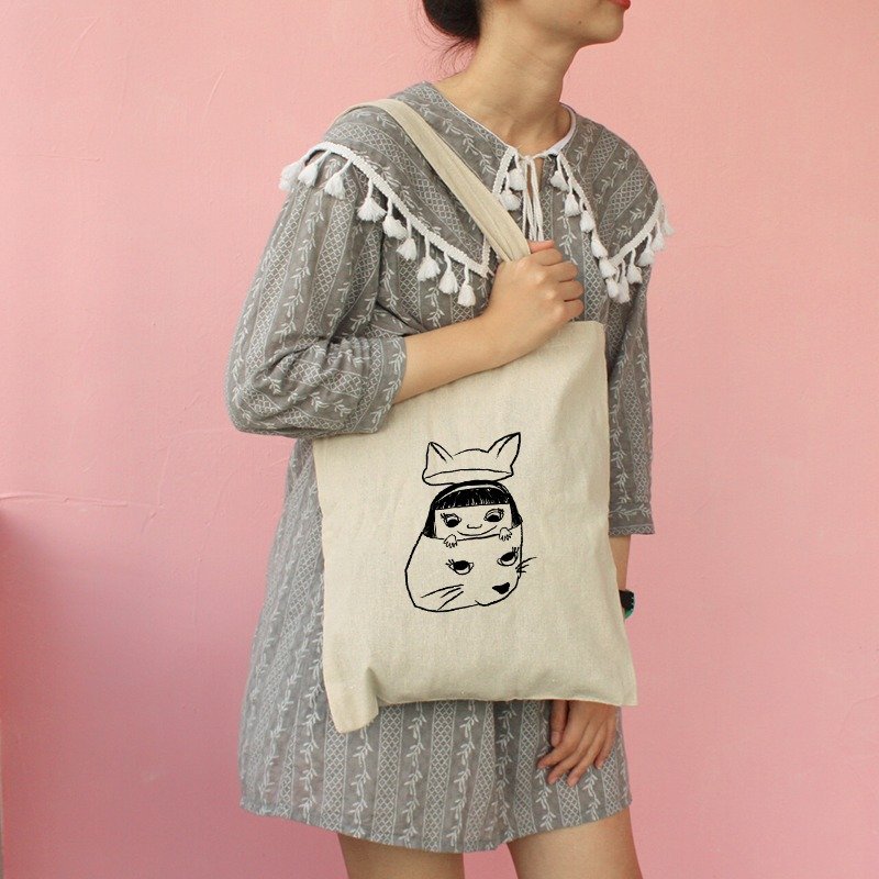 #爱动物 | 你是全世界 | 天然棉麻侧背袋 - 侧背包/斜挎包 - 棉．麻 