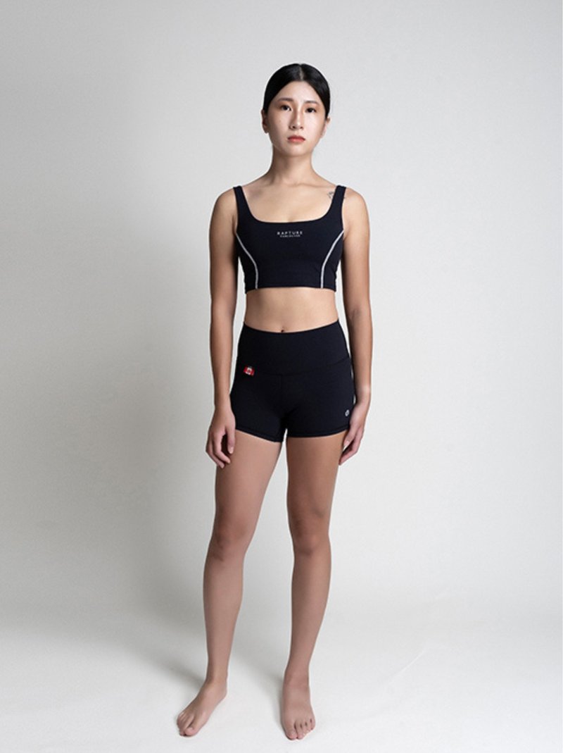Rapture Vancouver 女性运动短背心 Chilliback Bra Crop - 女装运动衣 - 其他人造纤维 黑色