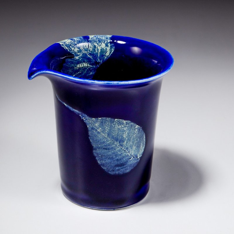 霁青无上 木叶蓝晶茶海 公道杯 匀杯 210cc - 茶具/茶杯 - 陶 蓝色