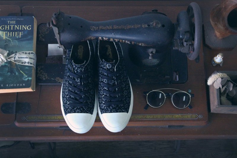 PI-ZERO 几何成花 绵羊皮 经典款加硫鞋LO1513-L - 女款休闲鞋 - 真皮 黑色