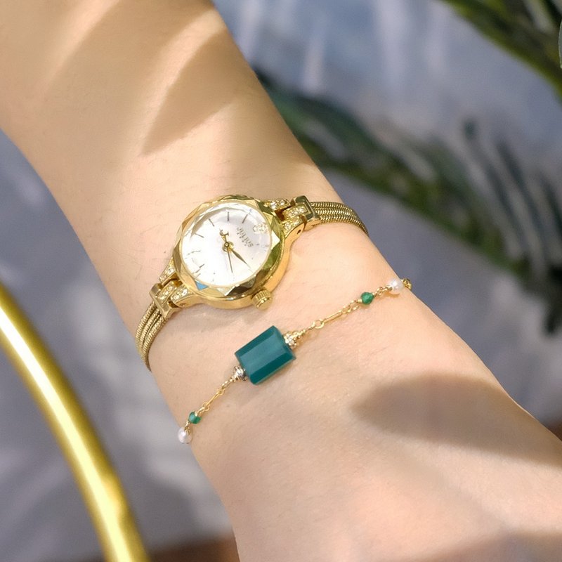 静谧时光 - 14K包金绿玉髓手链 - 手链/手环 - 半宝石 绿色