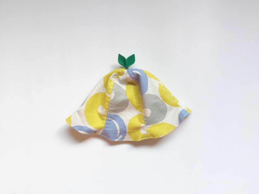 Magnificent one big leaf Hat candy kitchen - 婴儿帽/发带 - 棉 黄色